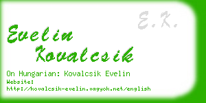 evelin kovalcsik business card